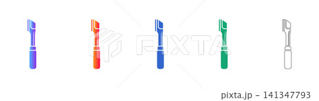 Professional Wood Chisel Icon Set 141347793