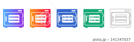 Professional Laboratory Oven Icon Set Professional Laboratory Oven Icon Set 141347837