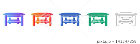 Minimalist Low Bench Icons for Modern Spaces Minimalist Low Bench Icons for Modern Spaces 141347859