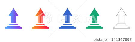 Upload Arrow Icon Set Upload Arrow Icon Set 141347897