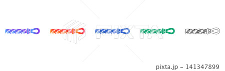 Textured Rope Segment Icon Set Textured Rope Segment Icon Set 141347899