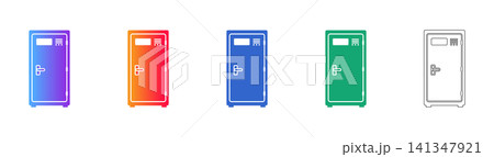 Professional Server Cabinet Vector Icon Set Professional Server Cabinet Vector Icon Set 141347921