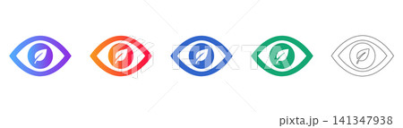 Eco Friendly Eye Sustainability Icons 141347938