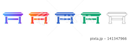 Park Bench Icon Set Park Bench Icon Set 141347966