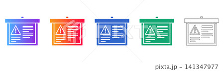 Industrial Safety Warning Signage Vector Set Industrial Safety Warning Signage Vector Set 141347977