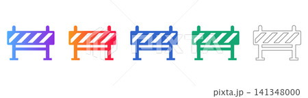 Construction Barrier Icons Construction Barrier Icons 141348000