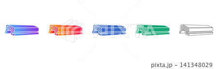 Heavy Duty Gasket Profiles Vector Icons 141348029