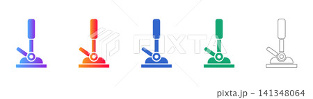 Precision Lever Control Icons in Gradient and Line Precision Lever Control Icons in Gradient and Line 141348064
