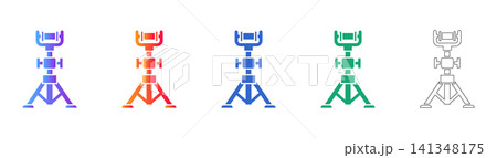 Industrial Tripod Mounting Stand Icons Industrial Tripod Mounting Stand Icons 141348175