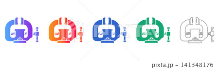 C Clamp Tool Vector Icon Set C Clamp Tool Vector Icon Set 141348176