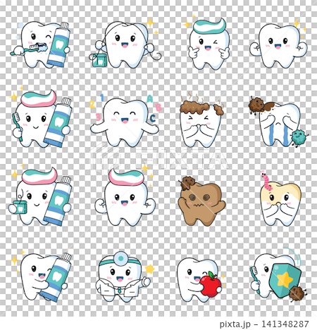 tooth with facial expressions tooth with facial expressions 141348287