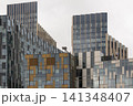 Contemporary skyscraper architecture in financial district 141348407