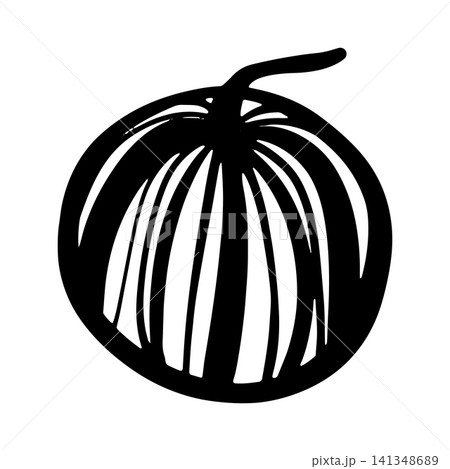 doodle watermelon illustration isolated on a white background. Simple black outline fruit sketch for menus, restaurants, food packaging doodle watermelon illustration isolated on a white background. Simple black outline fruit sketch for menus, restaurants, food packaging 141348689