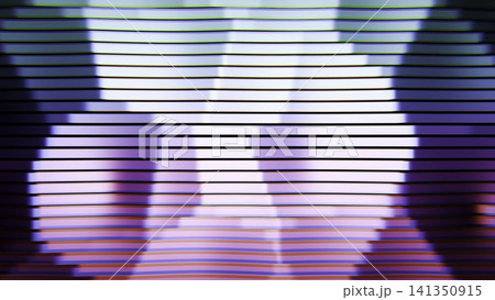 Ambient Pastel Neon Floral Design Featuring Flickering Petals And Vintage Television Effects 141350915