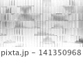 Abstract white geometric wall with repeating vertical panels 141350968
