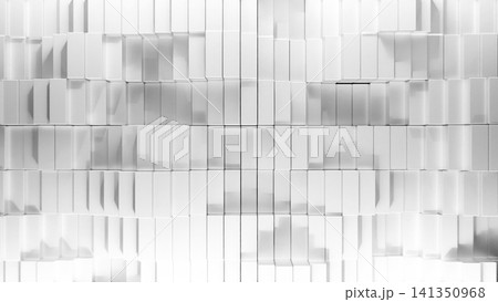 Abstract white geometric wall with repeating vertical panels Abstract white geometric wall with repeating vertical panels 141350968