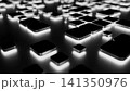 Bright Contrast Interface Design. Illuminated Geometric Panels With Sleek Technology Aesthetic 141350976
