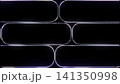 Symmetrical rounded panel grid with shifting neon seams and pulsing rim highlights on deep black background, creating futuristic abstract interface style composition 141350998