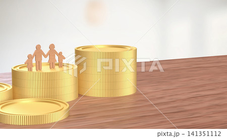 Family Financial Security and Growing Wealth Investment Concept 3d render. Family Financial Security and Growing Wealth Investment Concept 3d render. 141351112
