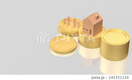 Family Home Investment and Financial Security Growth Concept 3d render. 141351114