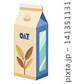 Pack of oat milk. Plant based drink. Vector illustration. 141351131
