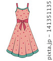 Hand drawn sundress. Woman summer clothes. Cartoon vector illustration. 141351135