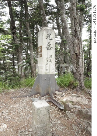 光岳山頂標識と三角点 光岳山頂標識と三角点 141351276