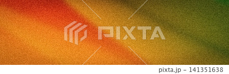 Striking abstract gradient background. Blurred transitions of fiery red, warm orange, golden yellow, and deep green with a trendy grainy texture Striking abstract gradient background. Blurred transitions of fiery red, warm orange, golden yellow, and deep green with a trendy grainy texture 141351638