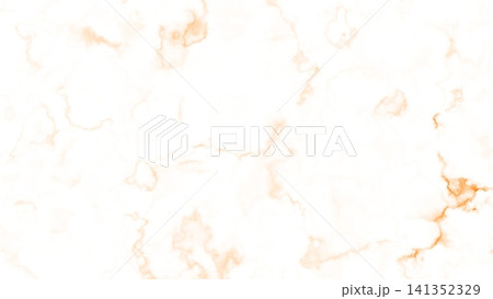 Abstract orange and white marble ink pattern with flowing lines and cloudy veins, creating an elegant and natural textured background 141352329