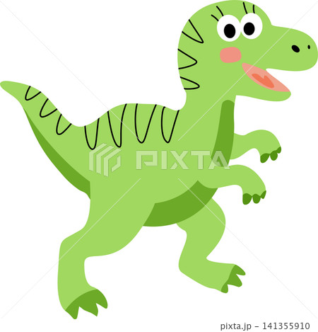 Cute Velociraptor Cartoon Character Cute Velociraptor Cartoon Character 141355910