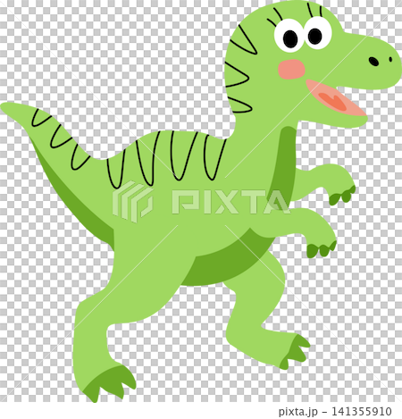 Cute Velociraptor Cartoon Character Cute Velociraptor Cartoon Character 141355910