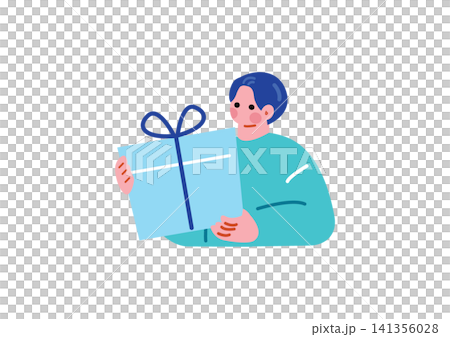 ネットショッピングをする男性のイラスト ネットショッピングをする男性のイラスト 141356028