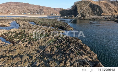 大平川河口近辺と日本海の風景大平川河口近辺と日本海の風景 北海道島牧村 北海道島牧村 大平川河口近辺と日本海の風景大平川河口近辺と日本海の風景 北海道島牧村 北海道島牧村 141356648