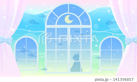 海の中の部屋と猫の幻想的な背景イラスト(配信用・壁紙・ファンタジー) 海の中の部屋と猫の幻想的な背景イラスト(配信用・壁紙・ファンタジー) 141356857