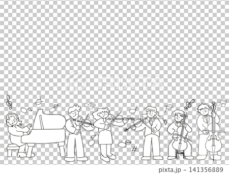 黑白弦樂器演奏 黑白弦樂器演奏 141356889