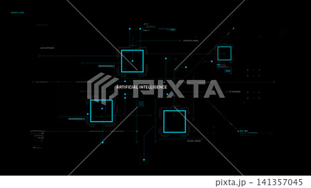 Futuristic AI Technology HUD Interface Vector Illustration video Overlay template 008 Futuristic AI Technology HUD Interface Vector Illustration video Overlay template 008 141357045