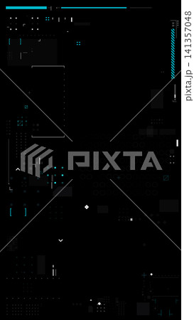 Vertical Cyber futuristic style video overlay template 0002 141357048
