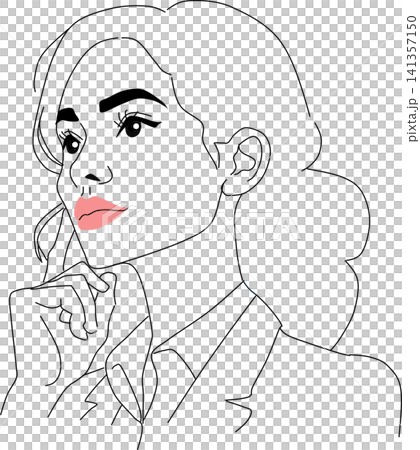 仕事で悩んでいる女性のイラスト 仕事で悩んでいる女性のイラスト 141357150