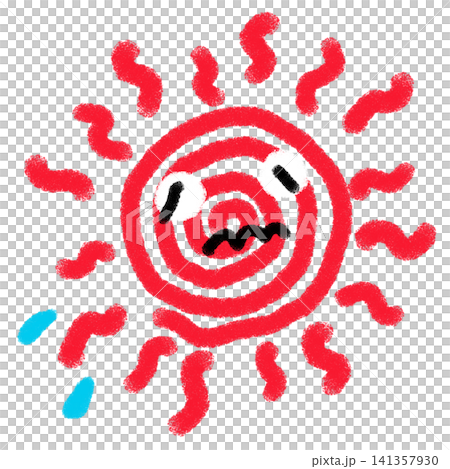 手繪太陽插圖（透明背景/PNG/JPEG） 141357930