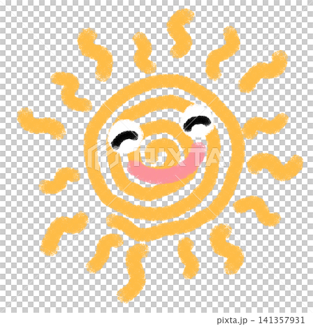 手繪太陽插圖(透明背景/PNG/JPEG) 手繪太陽插圖(透明背景/PNG/JPEG) 141357931