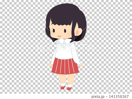 小女孩全身像插圖 小女孩全身像插圖 141358167
