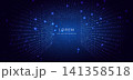 Technology futuristic digital dot glowing on dark blue background 141358518