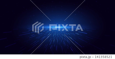 Stunning abstract background featuring a brilliant blue light burst radiating through. 141358521