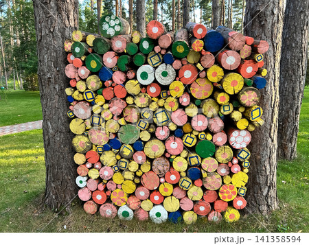 A stack of firewood 141358594