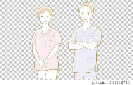 男女護士插圖 男女護士插圖 141358756