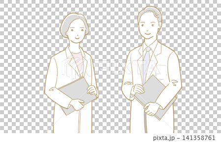 男女醫生的插圖 男女醫生的插圖 141358761