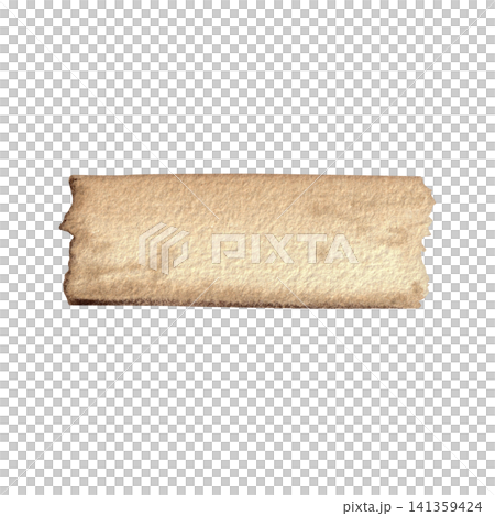 A vintage-style scrap of paper with a torn edge. A watercolor design element featuring an autumn, nature-inspired theme. Label, tag for text A vintage-style scrap of paper with a torn edge. A watercolor design element featuring an autumn, nature-inspired theme. Label, tag for text 141359424