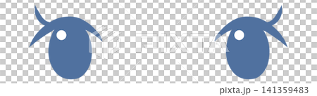 Illustration of a single eyelid 141359483