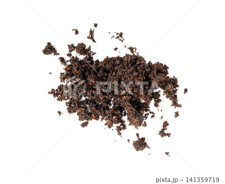 Peat soil isolated, compost pile, brown garden dirt mound Peat soil isolated, compost pile, brown garden dirt mound 141359719