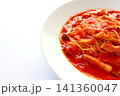 白背景のトマトスープパスタ 141360047